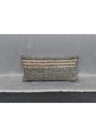 Zehra Abla Halı Yeni El Dokuma Dekoratif Lumbar Kilim Kırlent Yastık Kılıfı 6618 Çok Renkli