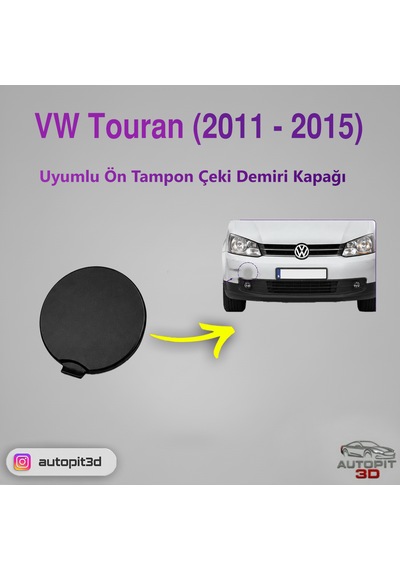 Vw Touran 2011-2015 Uyumlu Ön Tampon Çeki Demiri Kapağı