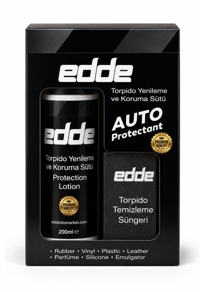 Edde Araba Araç Oto Torpido Koruyucu Koruma Ve Yenileme Sütü Ve Temizleme Süngeri 250ml