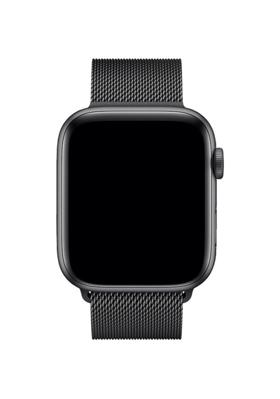 Apple Watch Uyumlu8 45 Mm Çelik Örgü Mıknatıslı Kordon - Siyah