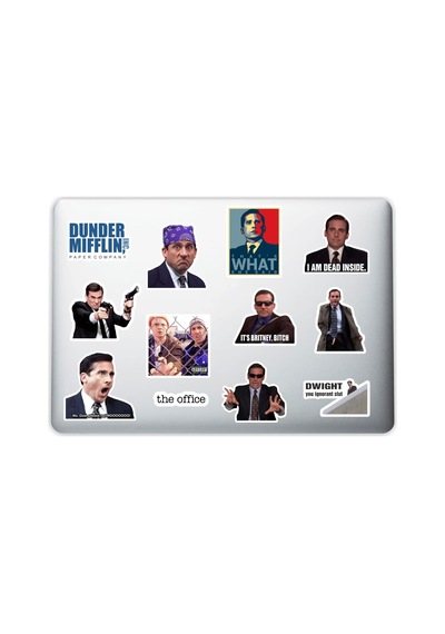 The Office Tasarımlı Dekoratif Laptop Notebook Tablet Telefon Sticker Set 010 1