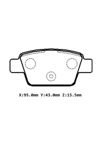 Fıat Lınea Classıc 06/15 Arka Fren Balatası 1,4 Kablosuz Disk 95x43x15.5 Bramax - Fren Ve Ekipmanları