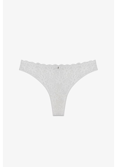 Penti Kırık Beyaz Lace Dantel Tanga Külot