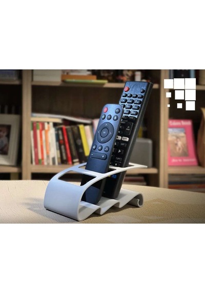 3d Baskı Tv Kumandası Ve Masaüstü Organizer - Uzaktan Kumanda Düzenleyici Stand-beyaz Diğer