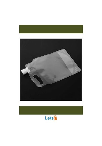 Katlanabilir Ultra Dayanıklı Bpa İçermeyen 1 Litre Plastik Kapaklı Su Torbası Çok Renkli
