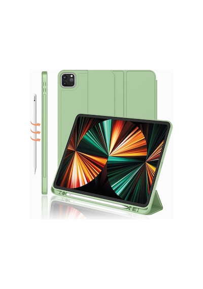Apple Uyumlu iPad Pro 11 4. Nesil 2022 Kılıf Kalem Bölmeli Smart Case A2435 A2759 A2761 A2762