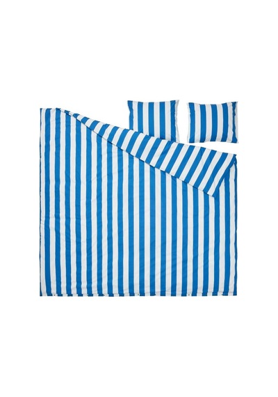 Ikea Slanhöstmal Çift Kişilik Nevresim Takımı 220 X 240 Cm Beyaz - Lacivert