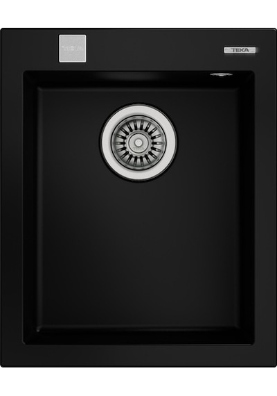 Teka Forsquare 34.40 Tg Tek Hazneli Tezgahüstü/Tezgahasıfır (Flush) Tegranite Eviye - Siyah - 115230010