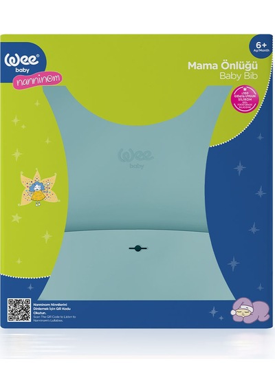 Wee Baby Nanninom Silikon Mama Önlüğü Mavi