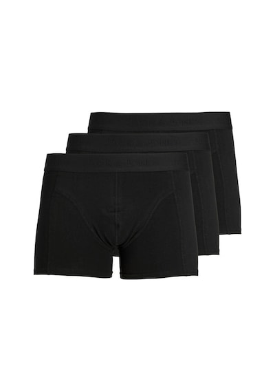 Jack & Jones Jack&jones 12127816 Jacwaıstband Trunks 3 Pack Black Erkek Boxer Siyah