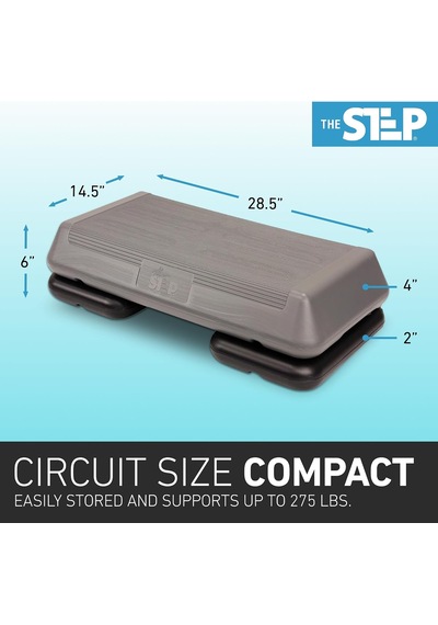 The Step Circuit Size Aerobic Platform, Circuit Size Steppers For Exercise With Risers For Adjustable Home Workout, Stair Stepper For Exercise And Home Gym