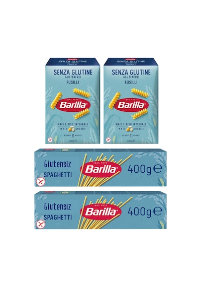 Barilla Glutensiz Fusilli Ve Spagetti Makarna 400 Gr 4 Lü Karma Paket