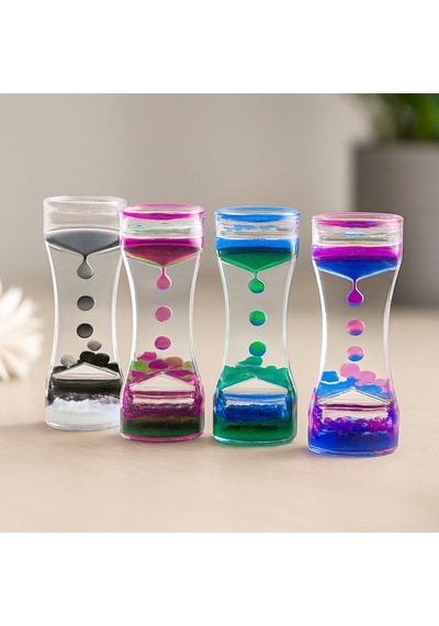 Çift Katlı Sulu Kum Saati Dar Şişe, 13.7 X 5.2 X 3.3 Cm Standart