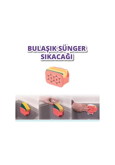 Omnisoft FLRF356 Bulaşık Sünger Askısı ve Sıkacağı Beyaz