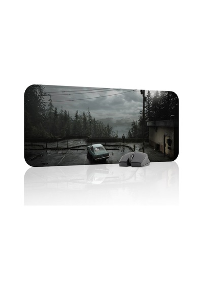 Silent Hill Kaymaz Dikişli Kauçuk Oyuncu Mousepad V5 - 70x30 Xl Gaming Mouse Pad Fare Altlığı