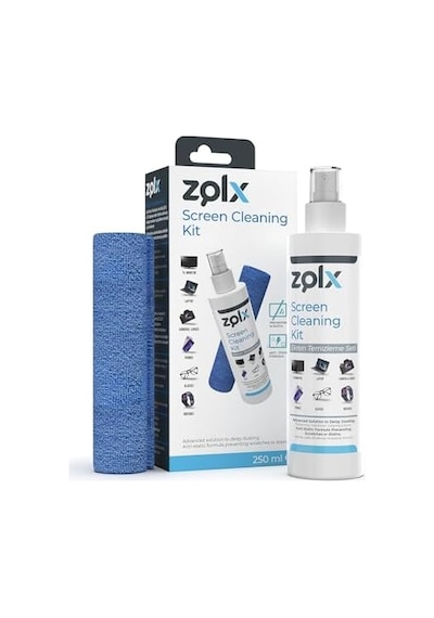 Ekran Temizleme Seti 250ml + Temizleme Bezi Lcd, Led, Ekran, Laptop, Tablet, Bilgisayar, Televizyon, Cep Telefonu, Gözlük, Kamera, Koruyucu Ve Parlatıcı Doğal Temizleme