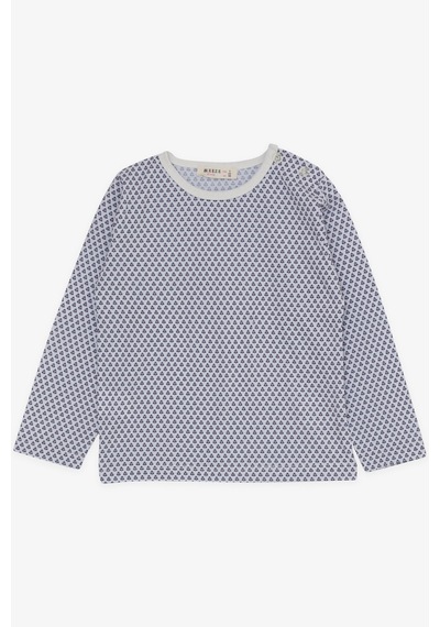 Breeze Kız Bebek Pijama Takımı Minik Çiçek Desenli 9 Ay-3 Yaş, Beyaz