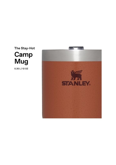 Stanley Classic Legendary Camp Mug Paslanmaz Çelik Termos Bardak, Kil Rengi Hammertone Clay , 0.35 Litre Çok Renkli