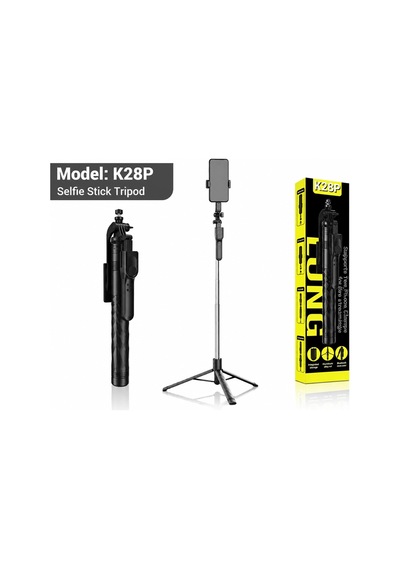 Coverzone Bluetooth Selfie Çubuğu Ve Tripod, 360 Dönebilen Telef