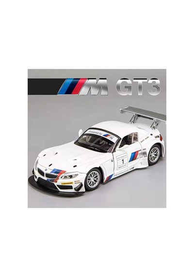 1:24 Ölçek Bmw Z4 Gt3 Diecast Model Araba Açılan Kapılar Bmw Z4 Beyaz
