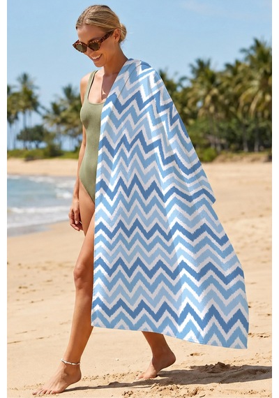 Zikzak Mavi Beyaz Plaj Havlusu - Marine Modern Chevron Havuz Deniz Hızlı Kuruyan Mikrofiber Havlu Gölgeli Şeftali Zikzak Mavi Beyaz Plaj Havlusu - Marine Modern Chevron Havuz Deniz Hızlı Kuruyan Mikrofiber Havlu Gölgeli Şeftali