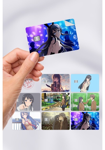 Rascal Does Not Dream Of Bunny Girl Senpai Kart Kaplama Sticker 8 Adet Çok Renkli