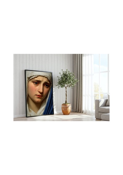 Sessiz Ağıt Çerçevesiz 30 X 42 Cm Poster Sanatsal Duvar Tablosu Klasik Kadın Portre Dekoratif Salon Tablosu