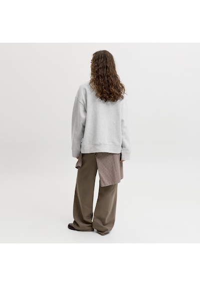 Jack & Jones Kadin Bisiklet Yaka Sweatshirt - Sophia - 12298255 Light Grey Melange Jack & Jones Kadin Bisiklet Yaka Sweatshirt - Sophia - 12298255 Light Grey Melange