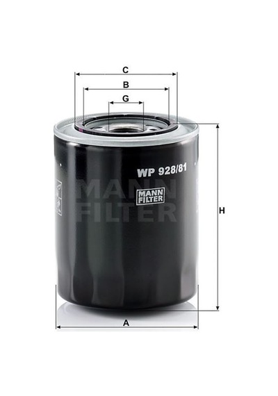 MANN WP92881 YAĞ FİLTRESİ STAREX H100 / L200 L300 PAJERO 2.5D 2.5