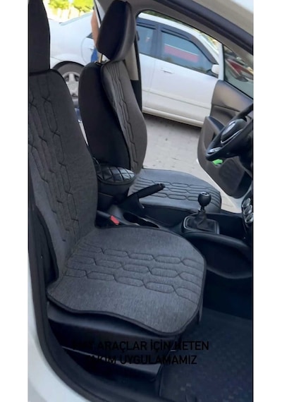 Araba Terletmez Ergonomik Koltuk Minderi 5 Parça - 5 Koltuk Tam Set Siyah-siyah Renk