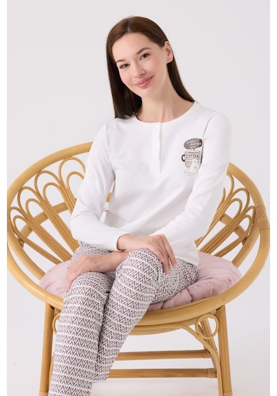 Arnetta Kadın Beyaz Pijama Takımı Ar3087-s-v1 Beyaz