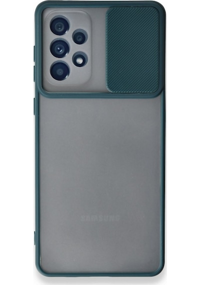 Samsung Uyumlu Galaxy A33 5g Kılıf Palm Buzlu Kamera Sürgülü Silikon Yeşil