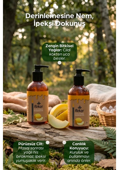 2 Li Kavun Aromalı Masaj Yağı 120 Ml X 2 Doğal Vücut Bakım Ve Aromaterapi Yağı - 305892654