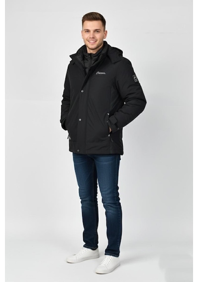 Dynamo Erkek Kapüşonlu Spor Mont 2 Parça Regular Fit 3362 Bgl-st04898 Siyah