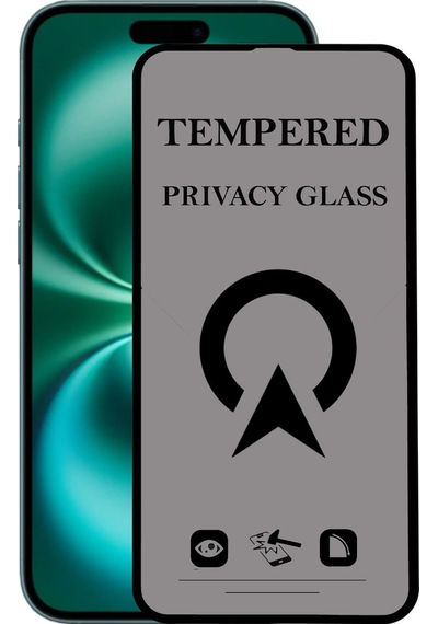 Apple Uyumlu   iPhone 16 Plus İle Tam Kaplayan Privacy Hayalet Temperli Ekran Koruycu Cam
