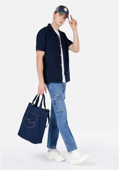 Colin's Colins Cargo Fit Orta Bel Düz Paça Kargo Cep Erkek İndigo Jean Pantolon Cl1068707 Q1.v1 Dn03256 Mavi