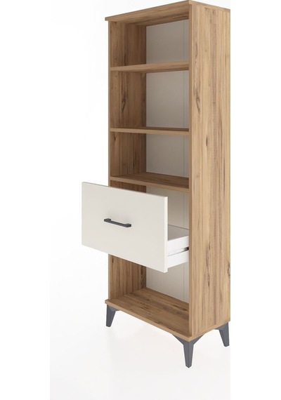 Arges Dolap 3 Raflı Tek Çekmeceli 60x30x163 Çam-aytaşı Atlas Çam