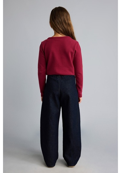 Defacto Wıde Leg Esnek Belli Jean Pantolon Kız Çocuk H8897a826aunm34 Mavi-nm34