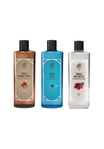 Rebul Aqua + Dark Spice + Bouquet Kolonya 3 x 250 ML