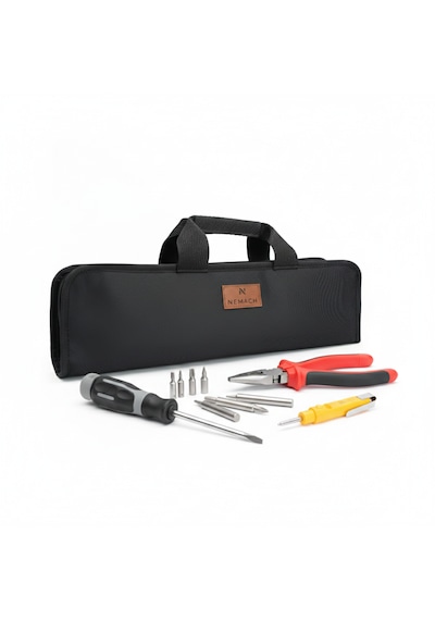 Portatif Tamir Alet Takım & Avadanlık Çantası 11 Cepli Pratik Tool Bag Organizer Siyah
