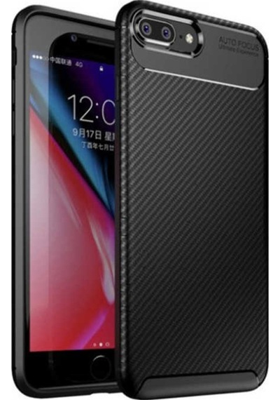 Apple Uyumlu iPhone 8 Plus Kilif Karbon Silikon Case 389459878