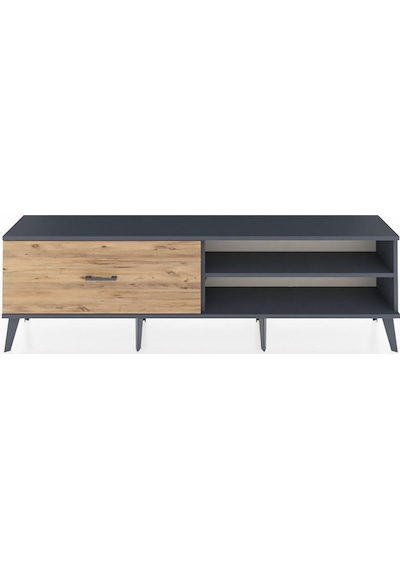 Arges Tv Ünitesi Tek Raflı Tek Çekmeceli 176x30x51 Antrasit-antrasit/çam Antrasıt/atlas Çam Arges Tv Ünitesi Tek Raflı Tek Çekmeceli 176x30x51 Antrasit-antrasit/çam Antrasıt/atlas Çam
