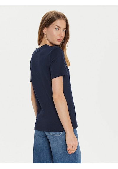 Tommy Hilfiger Tommy Hılfıger Kadın T-shırt Ww0ww40276-c1g Lacivert