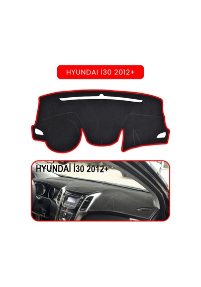 Hyundai İ30 2012+torpido Koruma Halısı Kırmızı Kenar