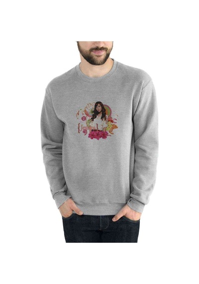 K Pop Jessica Generation Blanc & Baskılı Gri Erkek Örme Sweat