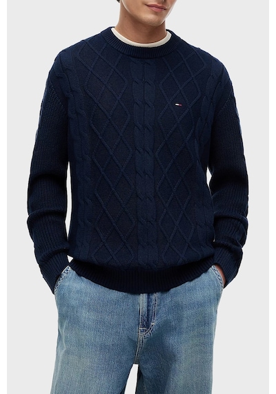Tommy Jeans Pamuklu Regular Fit Kazak Erkek Kazak Dm0dm23405 C1g Lacivert