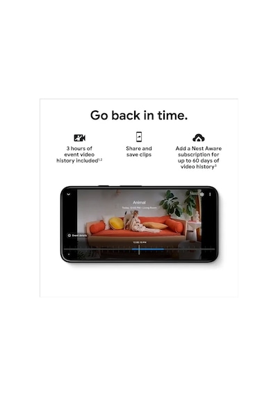 Google İç Mekan Nest Güvenlik Kamerası 1080p 2. Nesil Snow