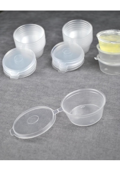 20 Adet Sızdırmaz 40 Ml Mini Plastik Saklama Kabı Sosluk Buzluk Kabı, Et Suyu, Kemik Suyu, Sos Diğer