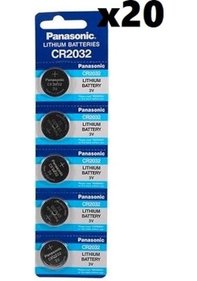 Panasonic CR2032 3V Lityum Blister Düğme Pil 5 x 20'li