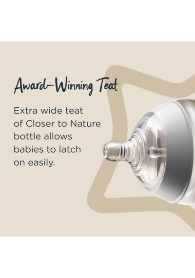 Tommee Tippee Closer To Nature Easi-vent İçecek Süpürgesi, Yavaş Gıda Akışı, 0 Aydan İtibaren, 2'li Set